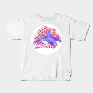 Captivity is Cruelty ( Orca / Vegan ) Kids T-Shirt